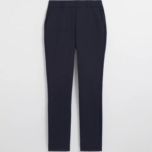 White House Black Market Elle Slim Ankle Comfort Stretch Navy Trousers